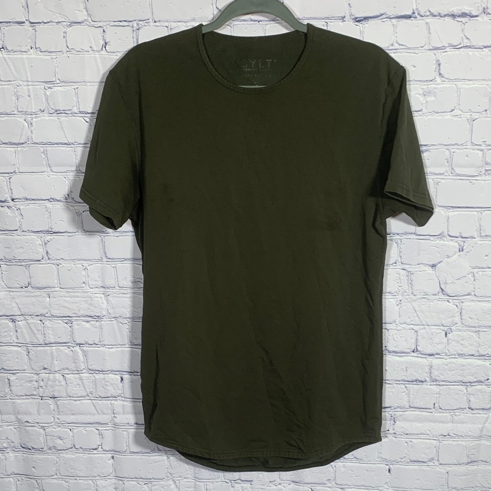 BYLT Mens Crewneck Short Sleeve Tee Green Size M Ahtleisure Activewear Running